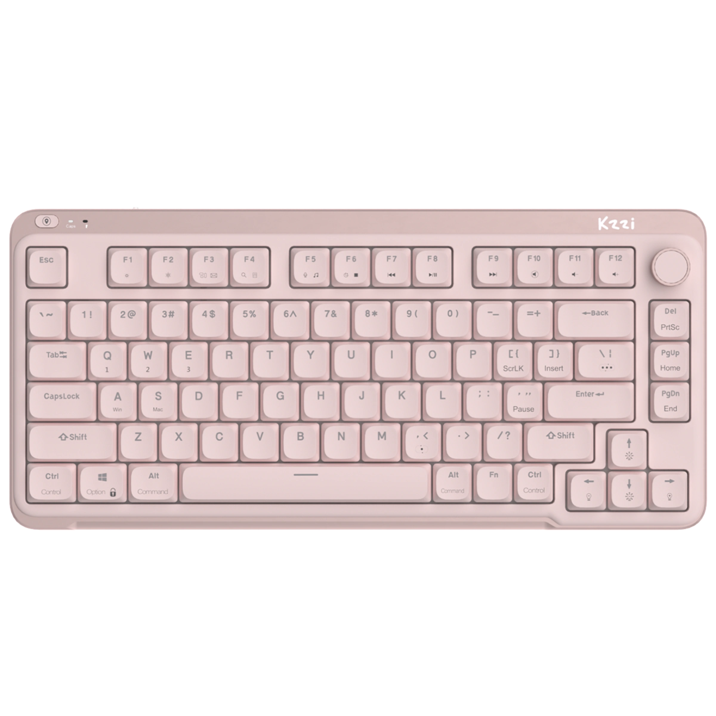 Клавіатура Kzzi I75 Low Profile Mechanical Wireless Keyboard [Red Switch] - Pink (6977534870567)