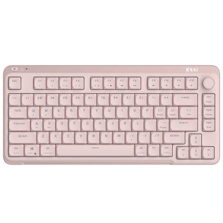 Клавіатура Kzzi I75 Low Profile Mechanical Wireless Keyboard [Red Switch] - Pink (6977534870567)