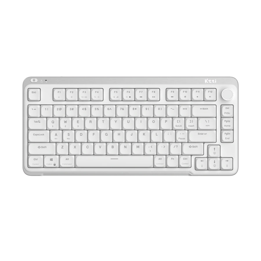 Клавіатура Kzzi I75 Low Profile Mechanical Wireless Keyboard [Red Switch] - White (6977534870628)