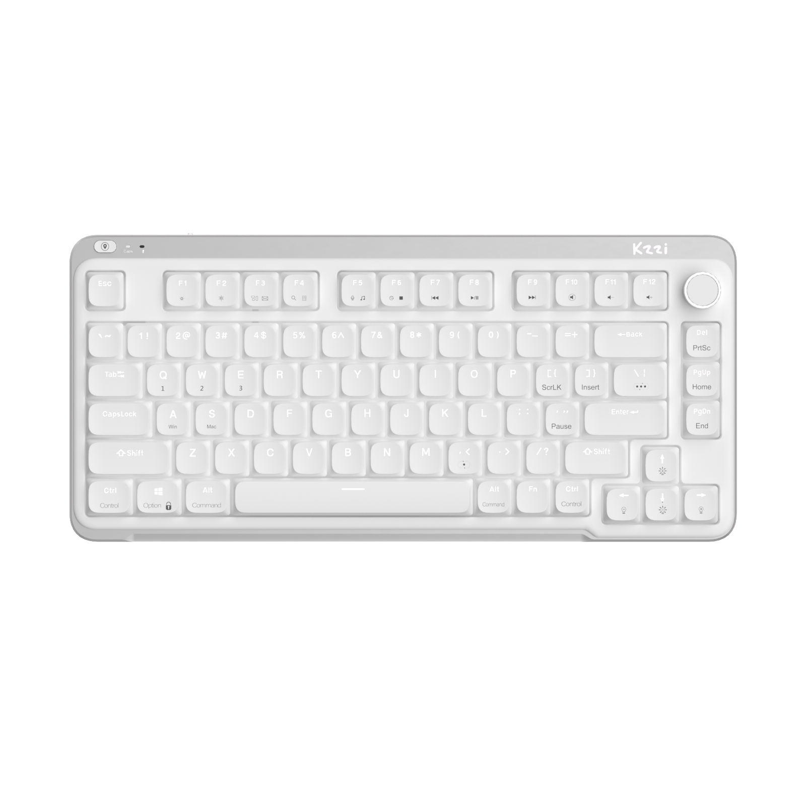 Клавіатура Kzzi I75 Low Profile Mechanical Wireless Keyboard [Red Switch] - White (6977534870628)