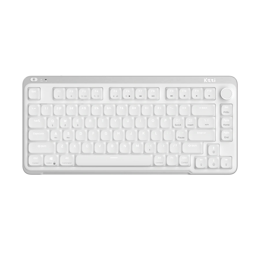 Клавіатура Kzzi I75 Low Profile Mechanical Wireless Keyboard [Red Switch] - White (6977534870628)