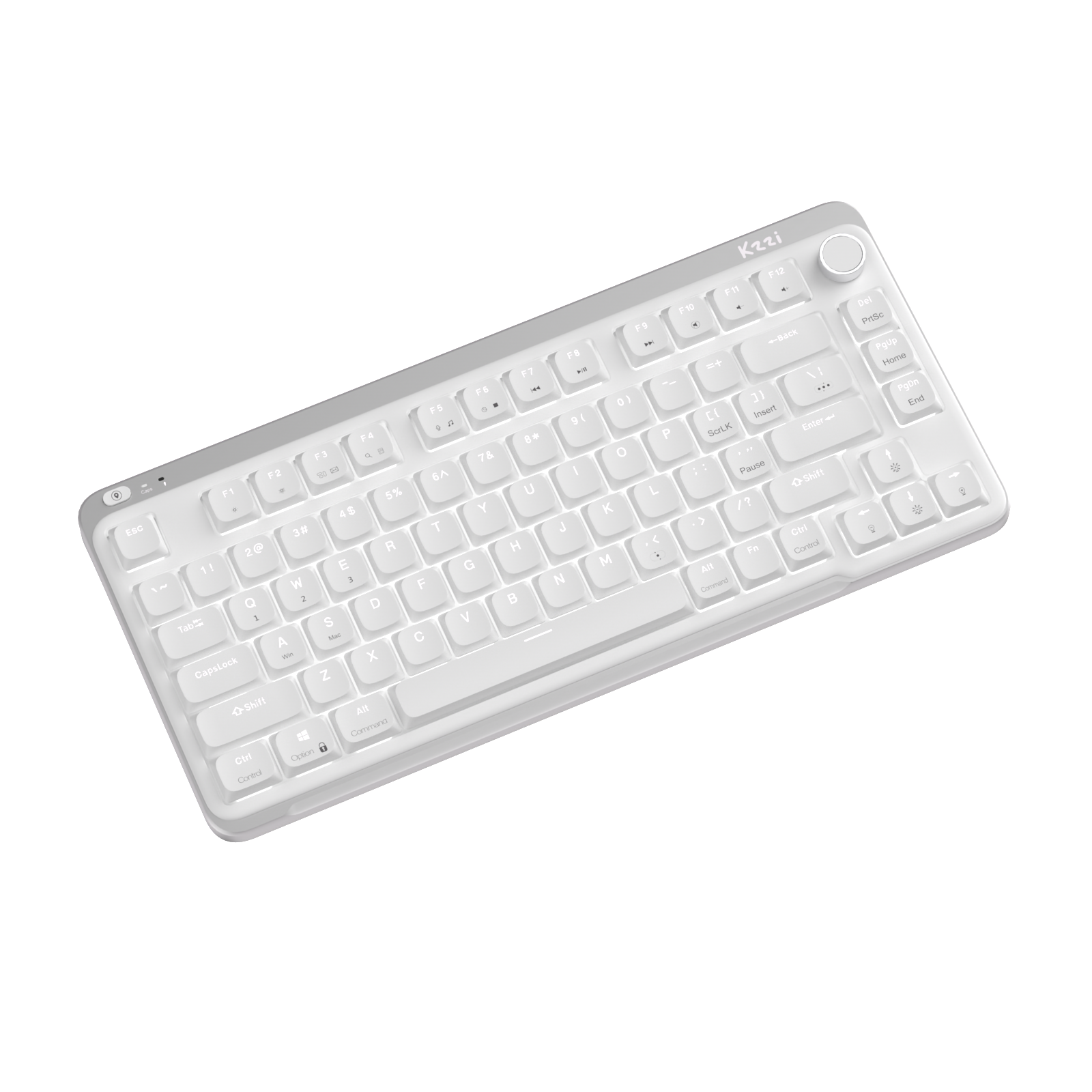 Клавіатура Kzzi I75 Low Profile Mechanical Wireless Keyboard [Red Switch] - White (6977534870628)