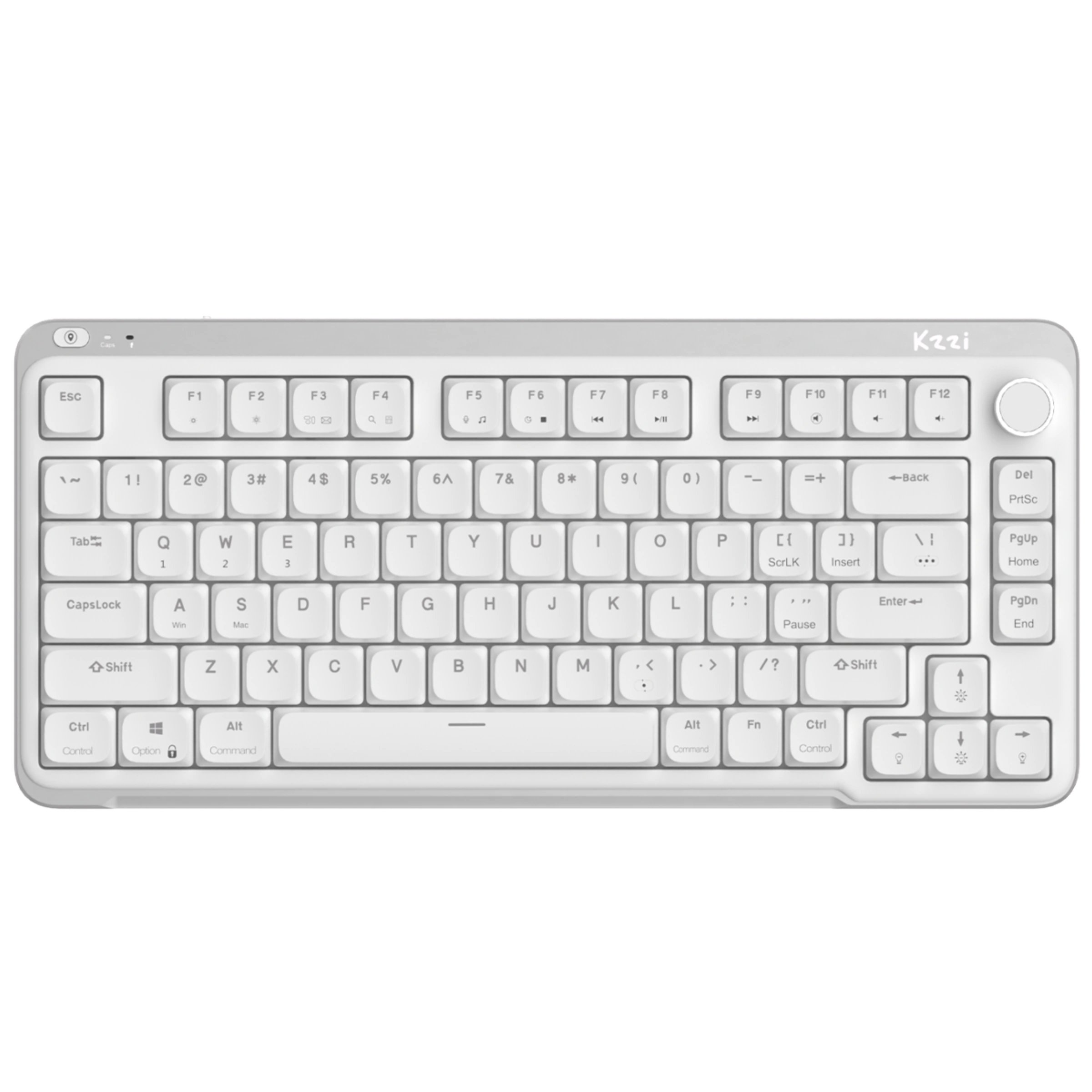 Клавіатура Kzzi I75 Low Profile Mechanical Wireless Keyboard [Red Switch] - White (6977534870628)