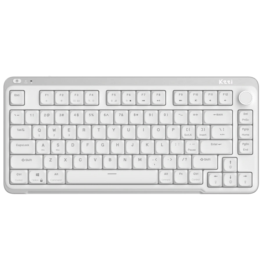 Клавіатура Kzzi I75 Low Profile Mechanical Wireless Keyboard [Red Switch] - White (6977534870628)