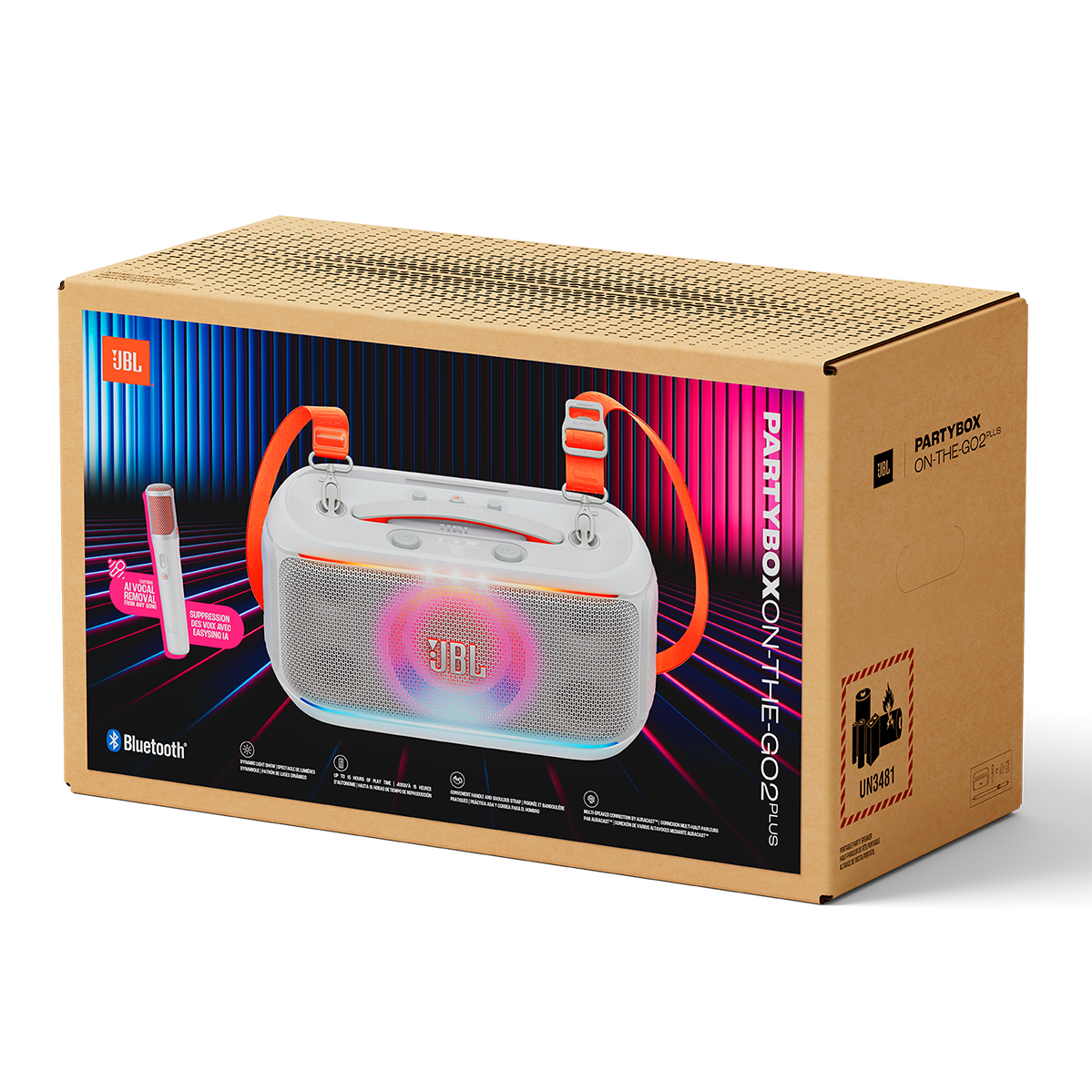 Колонка JBL PartyBox On-the-Go 2 Plus - White (JBLPBOTG2PLW)