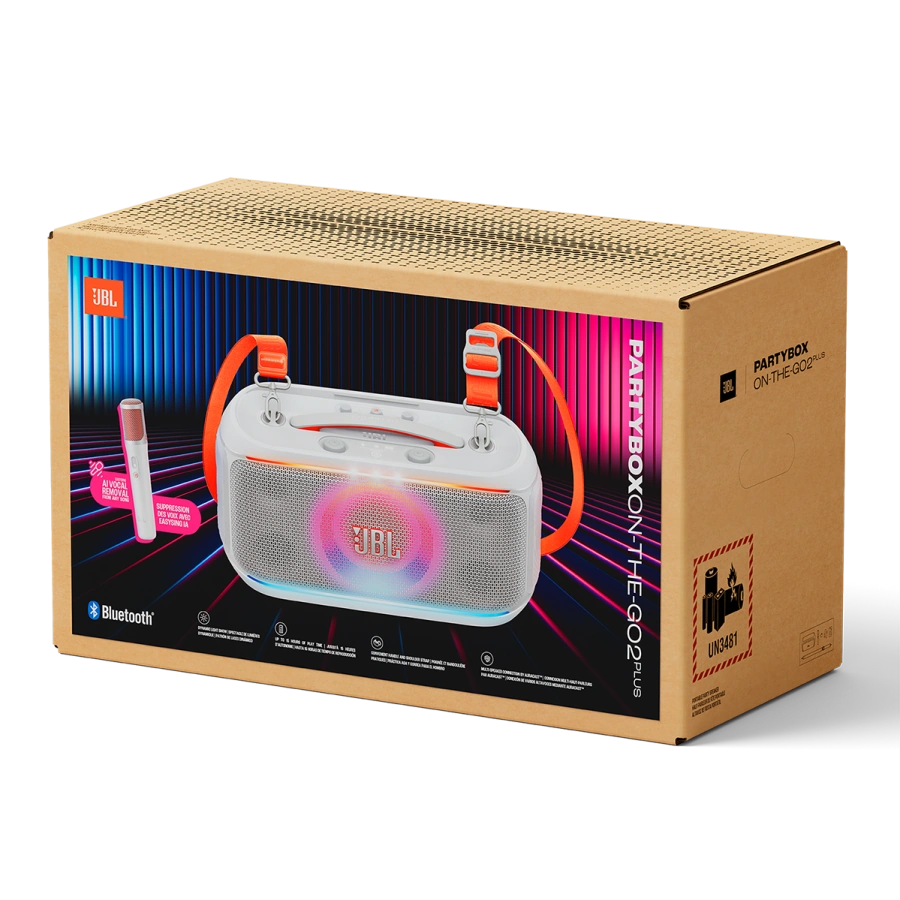Колонка JBL PartyBox On-the-Go 2 Plus - White (JBLPBOTG2PLW)