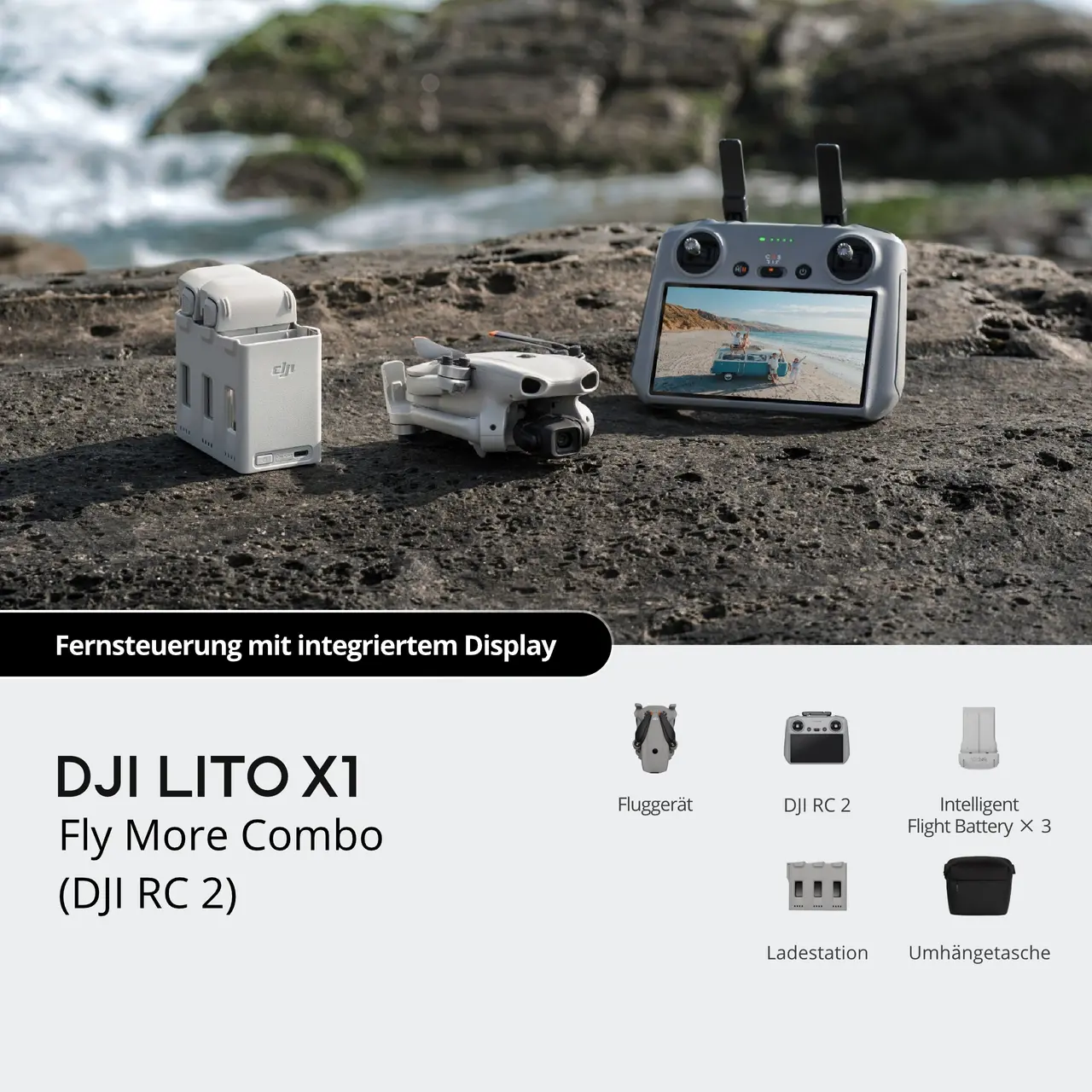 Квадрокоптер DJI Lito X1 Fly More Combo [DJI RC 2]