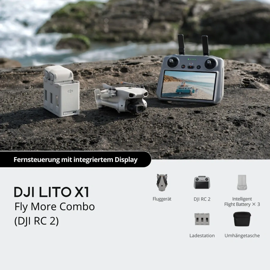 Квадрокоптер DJI Lito X1 Fly More Combo [DJI RC 2] (CP.MA.00000976.01)