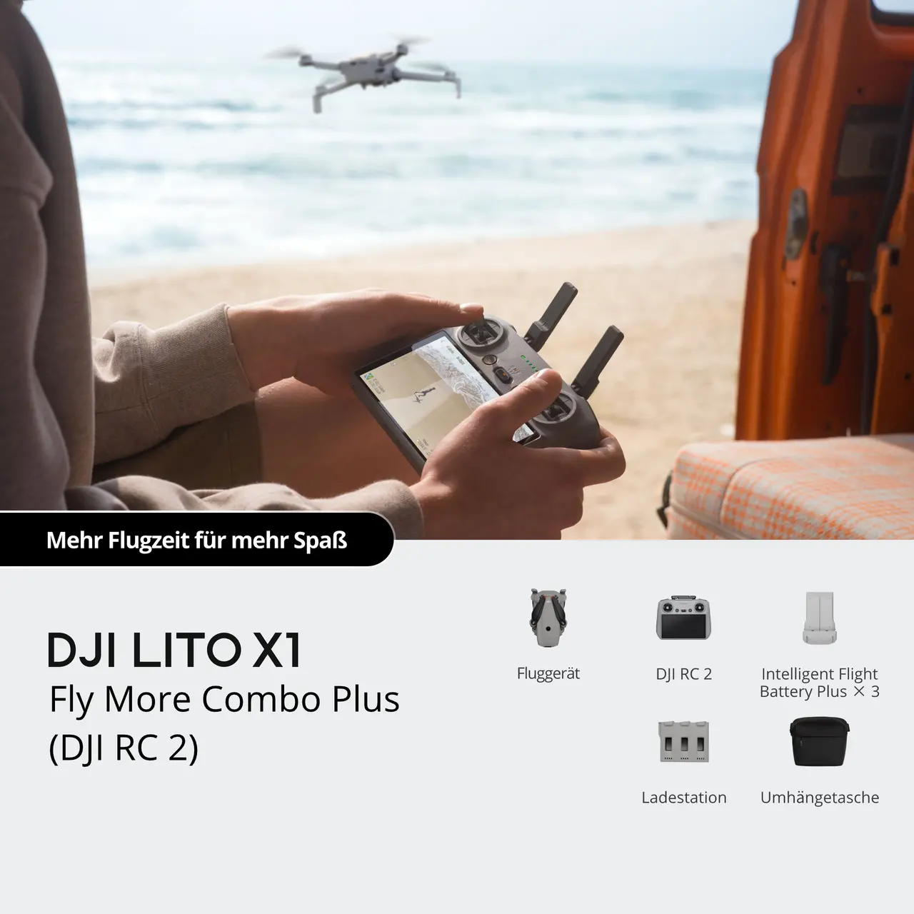 Квадрокоптер DJI Lito X1 Fly More Combo Plus [DJI RC 2]
