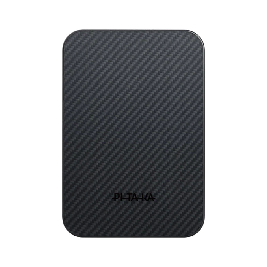 Магнітний павербанк Pitaka Aramid Fiber Magnetic Power Bank Qi2 10000mAh - Black/Grey [Twill] (PBQ2501)