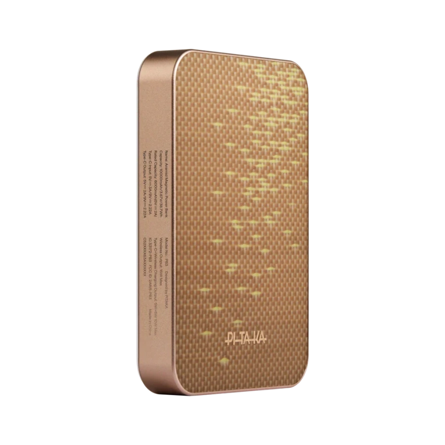 Магнітний павербанк Pitaka Aramid Fiber Magnetic Power Bank Qi2 10000mAh - Golden Glint