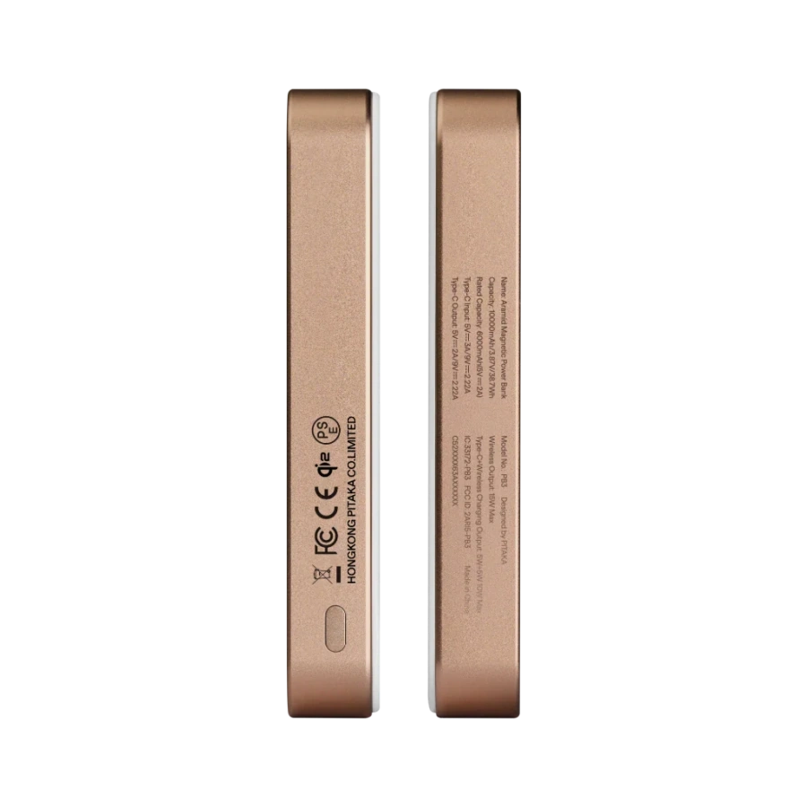 Магнітний павербанк Pitaka Aramid Fiber Magnetic Power Bank Qi2 10000mAh - Golden Glint