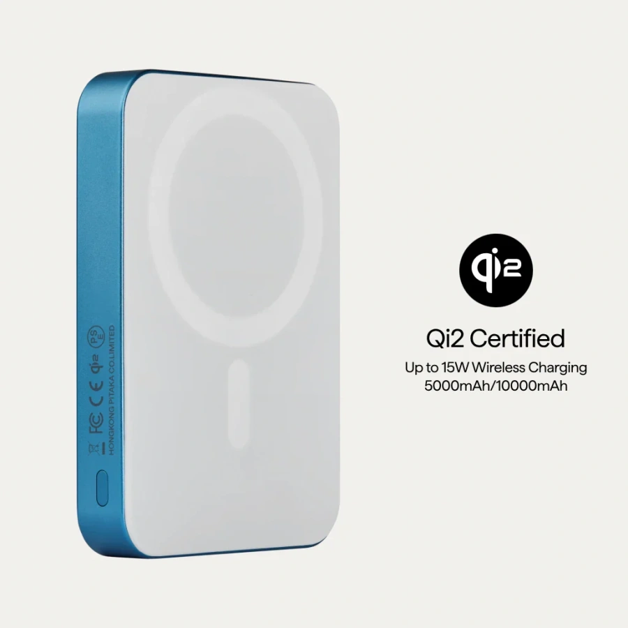 Магнітний павербанк Pitaka Aramid Fiber Magnetic Power Bank Qi2 10000mAh - Lucid Blue