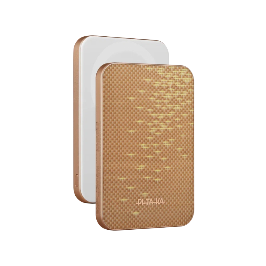 Магнітний павербанк Pitaka Aramid Fiber Magnetic Power Bank Qi2 5000mAh - Golden Glint