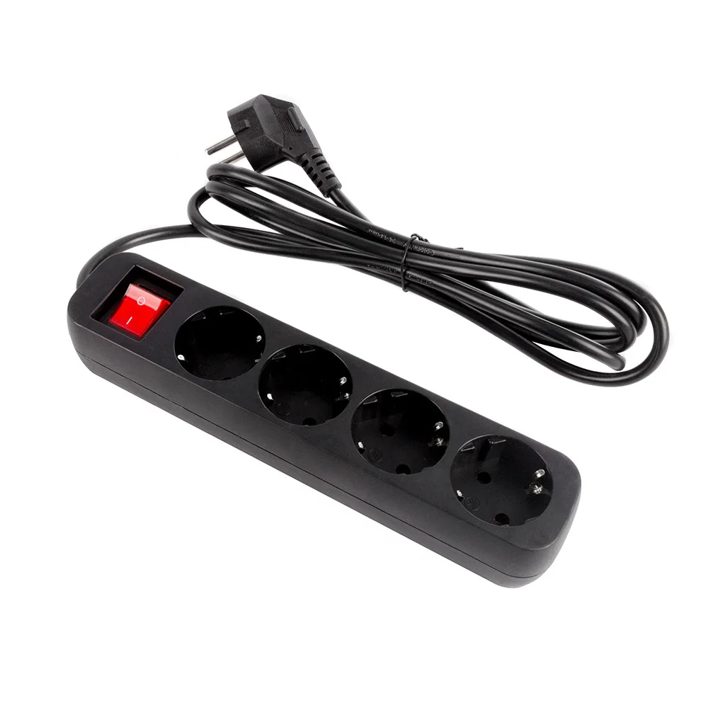 Сетевой фильтр-удлинитель ColorWay 4 розетки/2M (CW-PSEA42BK)