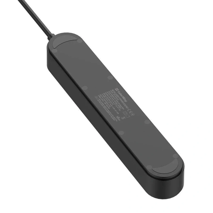 Мережевий фільтр-подовжувач ColorWay 4 розетки/4USB Type-C PD20W + 3USB QC3.0 45W Black 2M (CW-CHE44PDB)