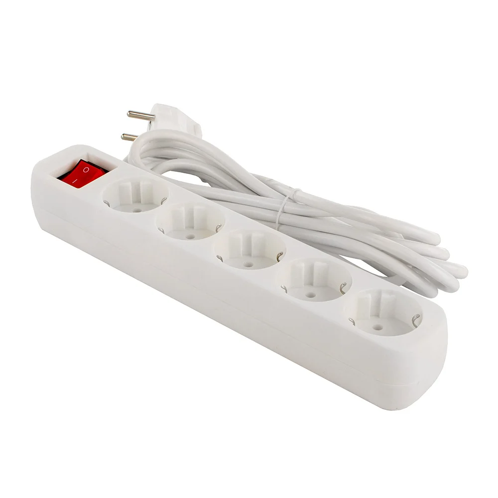 Сетевой фильтр-удлинитель ColorWay 5 розеток/3M (CW-PSEA53W)