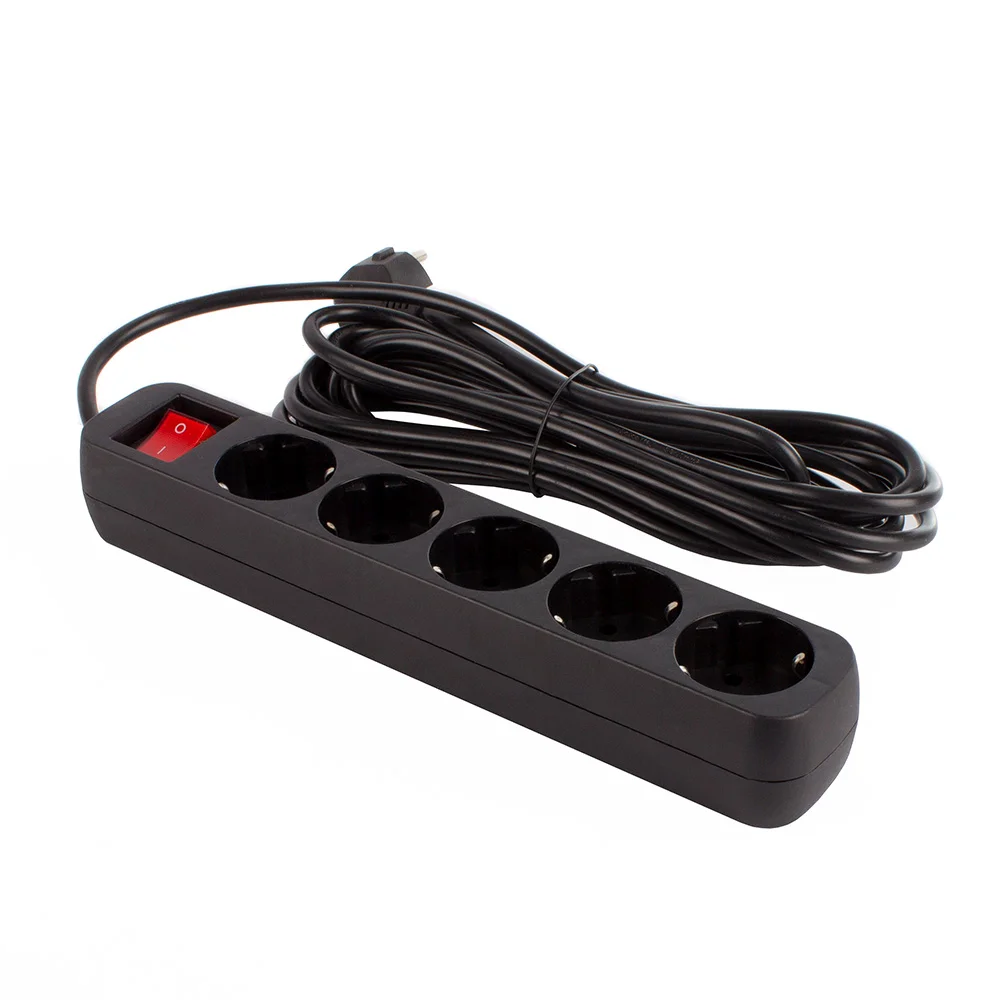 Сетевой фильтр-удлинитель ColorWay 5 розеток/5M (CW-PSEA55BK)