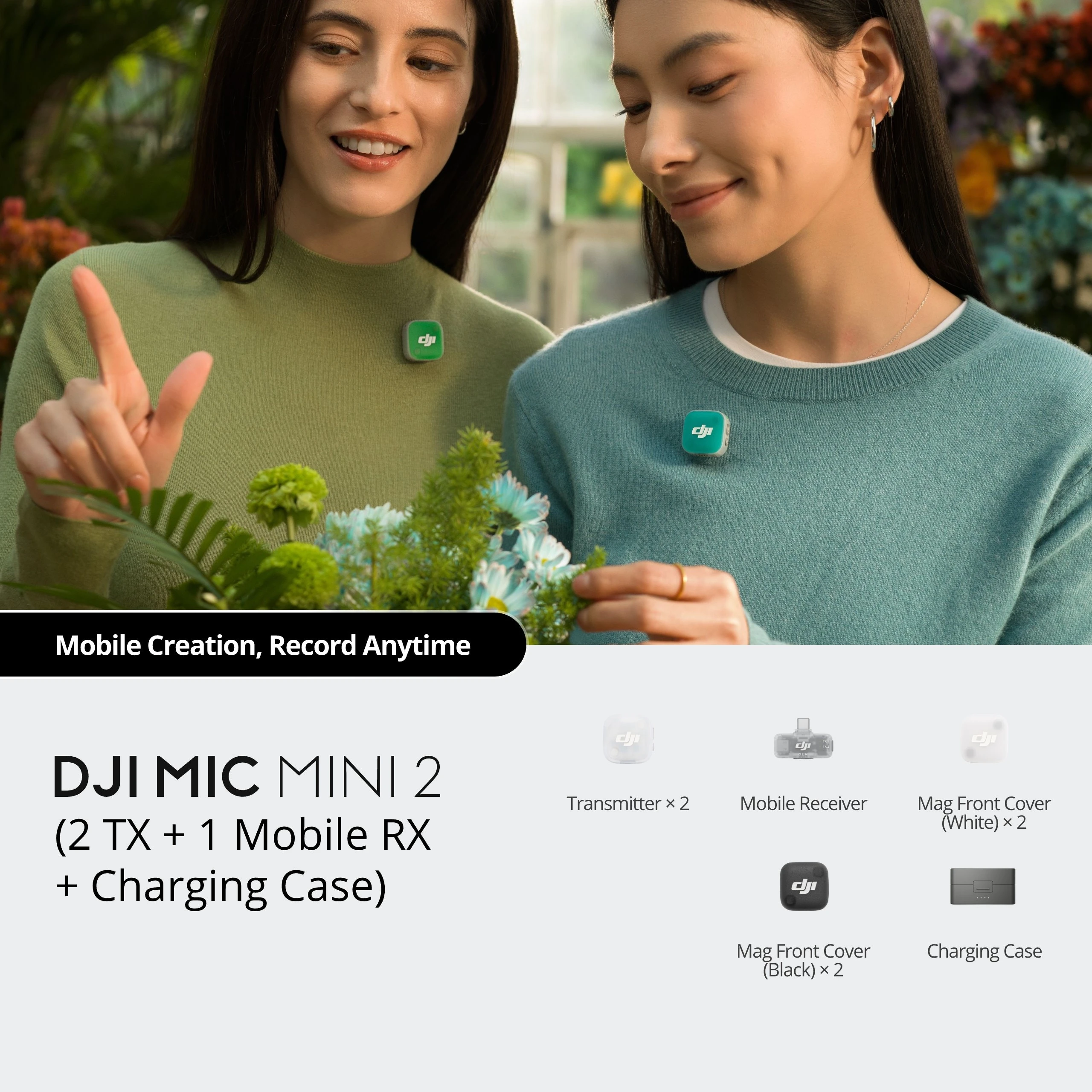 Мікрофонна система DJI Mic Mini 2 [2 TX + 1 Mobile RX + Charging Case] (CP.RN.00000532.01)