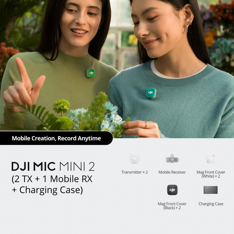 Мікрофонна система DJI Mic Mini 2 [2 TX + 1 Mobile RX + Charging Case] (CP.RN.00000532.01)