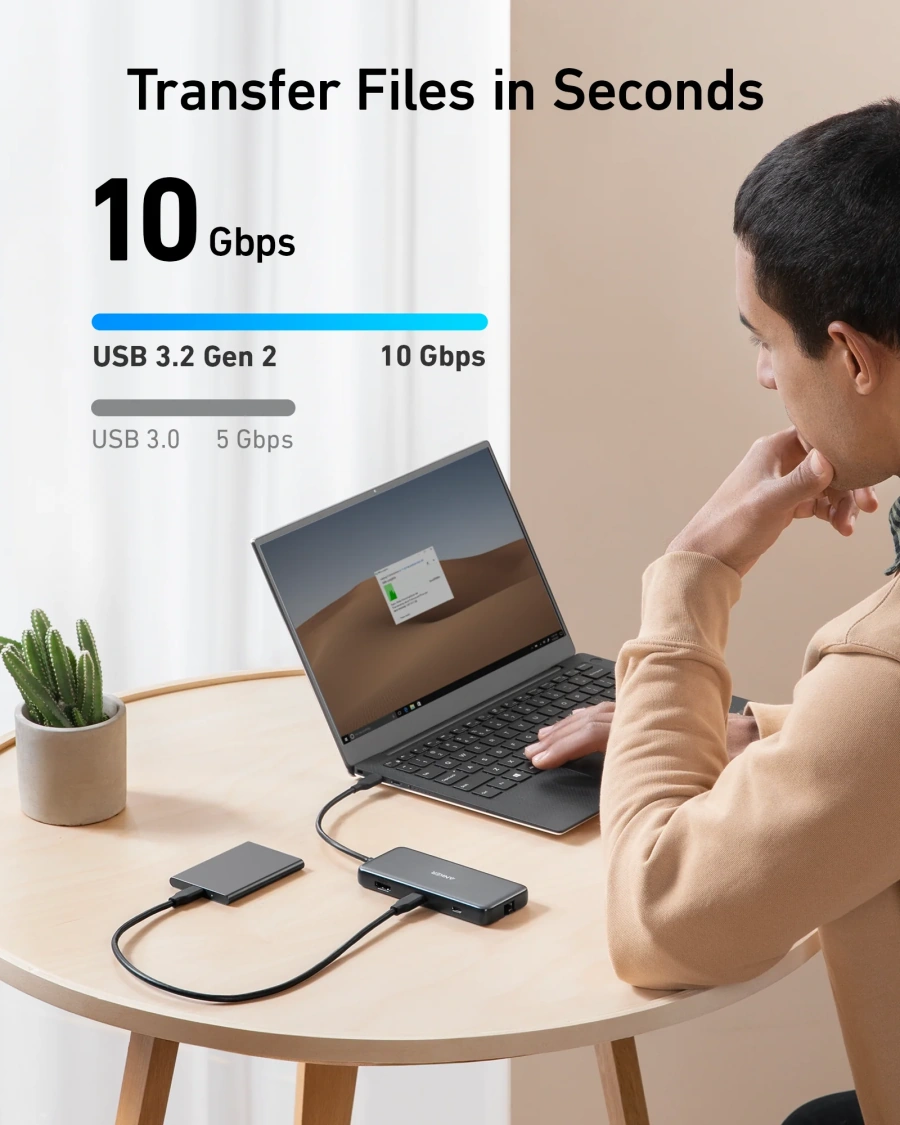Мультипортовий адаптер Anker 555 USB-C Hub 8-in-1 (A83830A2)