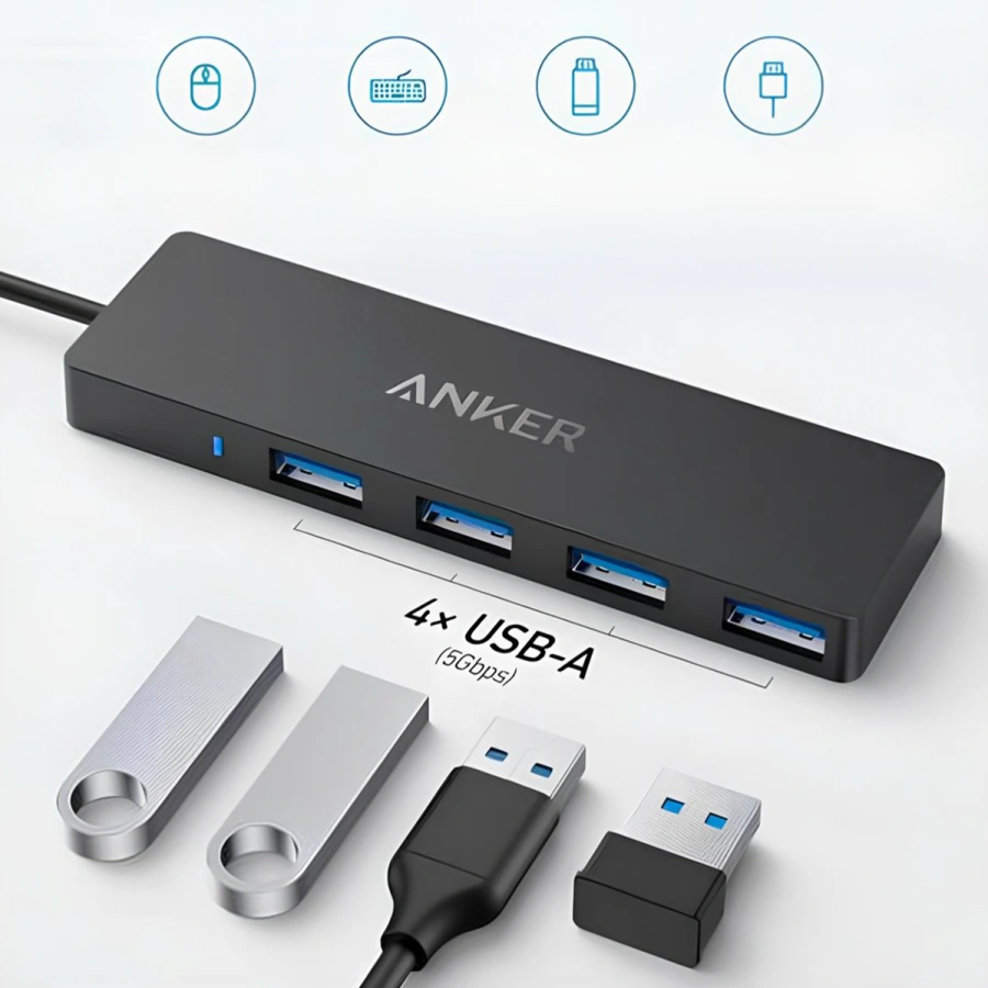 Мультипортовий адаптер Anker PowerExpand Direct 4-in-1 USB-C PD Media Hub (A8309G11)