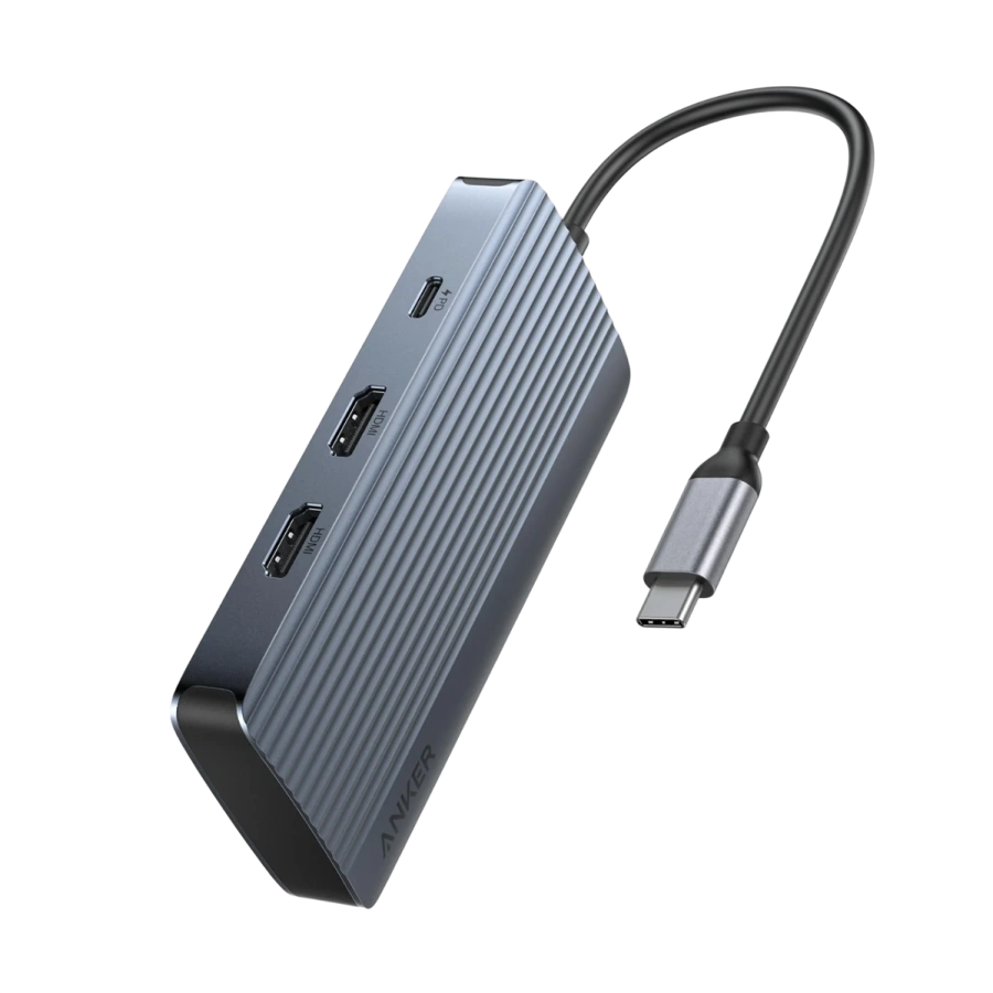 Мультипортовий адаптер Anker USB-C Hub 7-in-1, Dual Display (A83740A2)