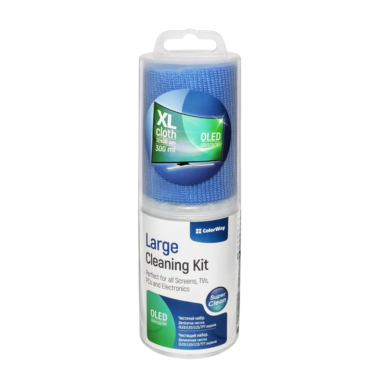 Набір ColorWay для очищення електроніки 300мл і мікрофібра 30х30см (CW-5230)