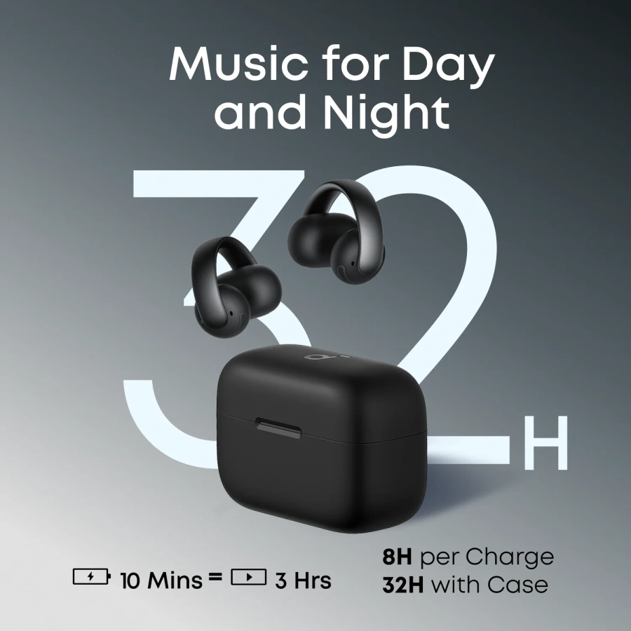 Навушники Anker SoundCore AeroClip Open-Ear Clip-On Earbuds - Black (A3388G11)