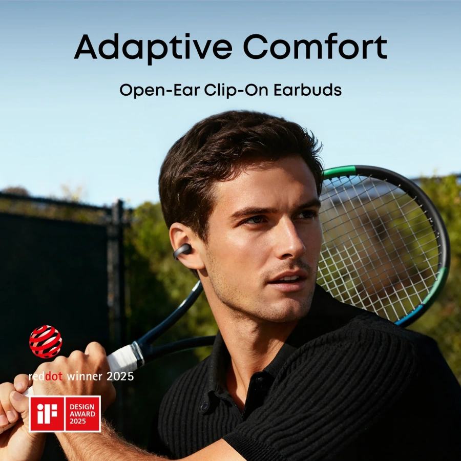 Навушники Anker SoundCore AeroClip Open-Ear Clip-On Earbuds - Black (A3388G11)