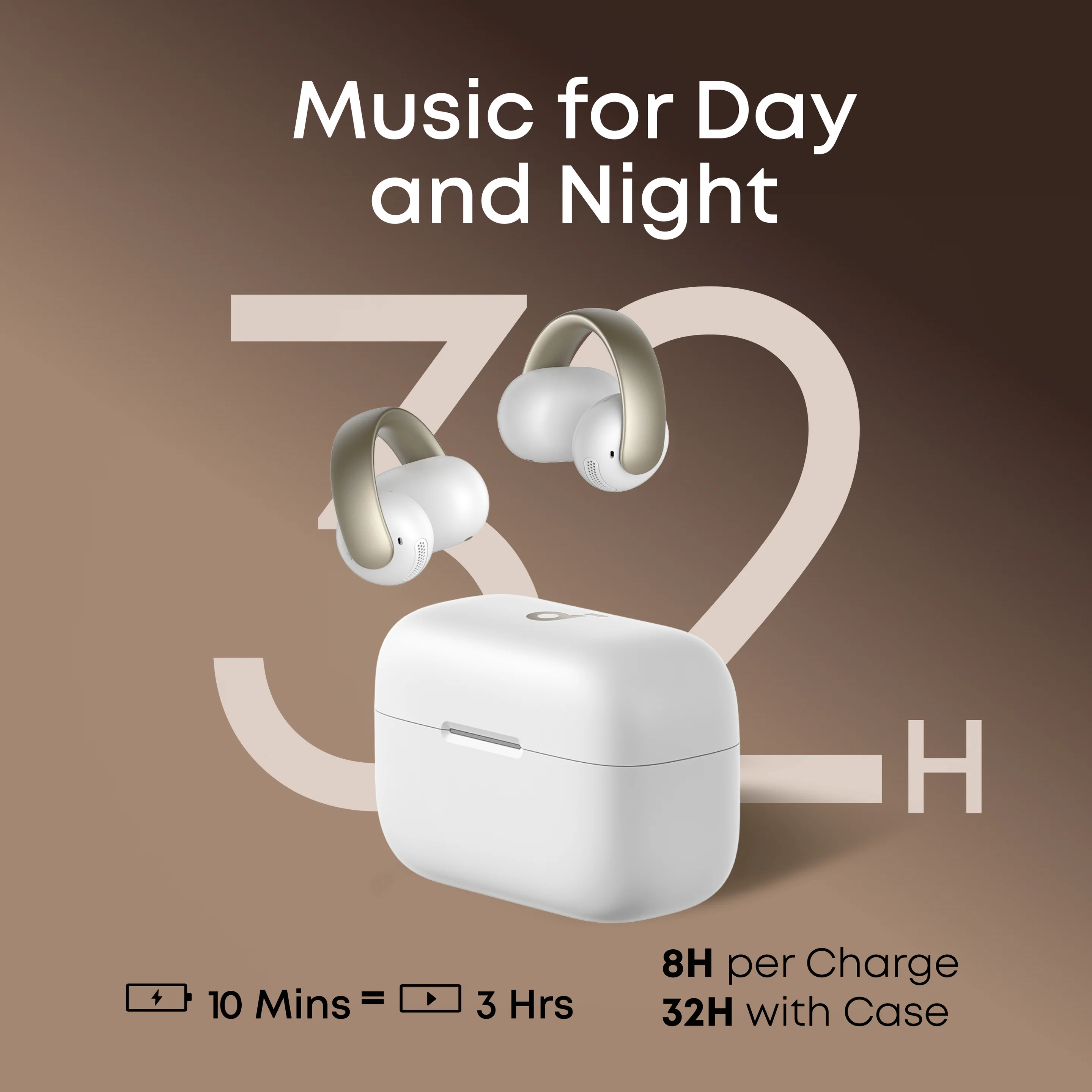 Наушники Anker SoundCore AeroClip Open-Ear Clip-On Earbuds - White (A3388G21)