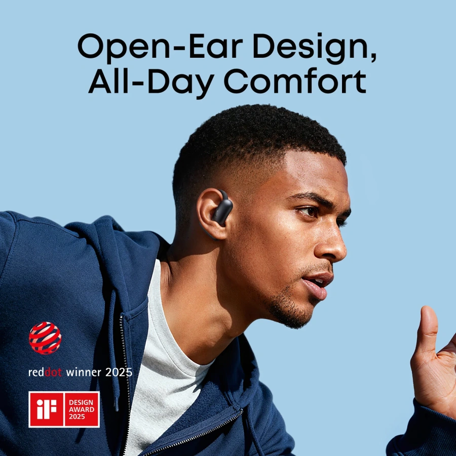 Навушники Anker SoundCore AeroFit 2 Open-Ear Earbuds - Black (A3874G11)
