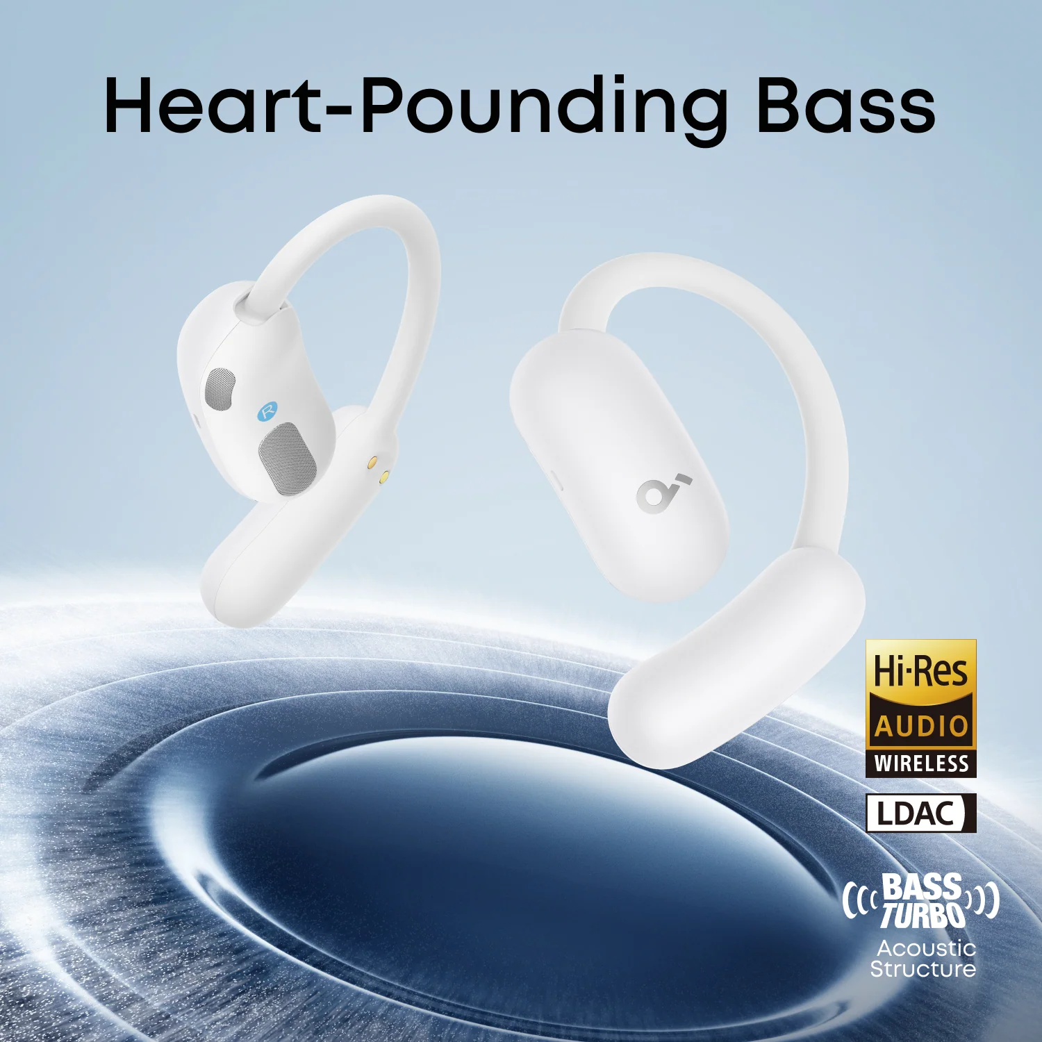 Навушники Anker SoundCore AeroFit 2 Open-Ear Earbuds - White (A3874G21)