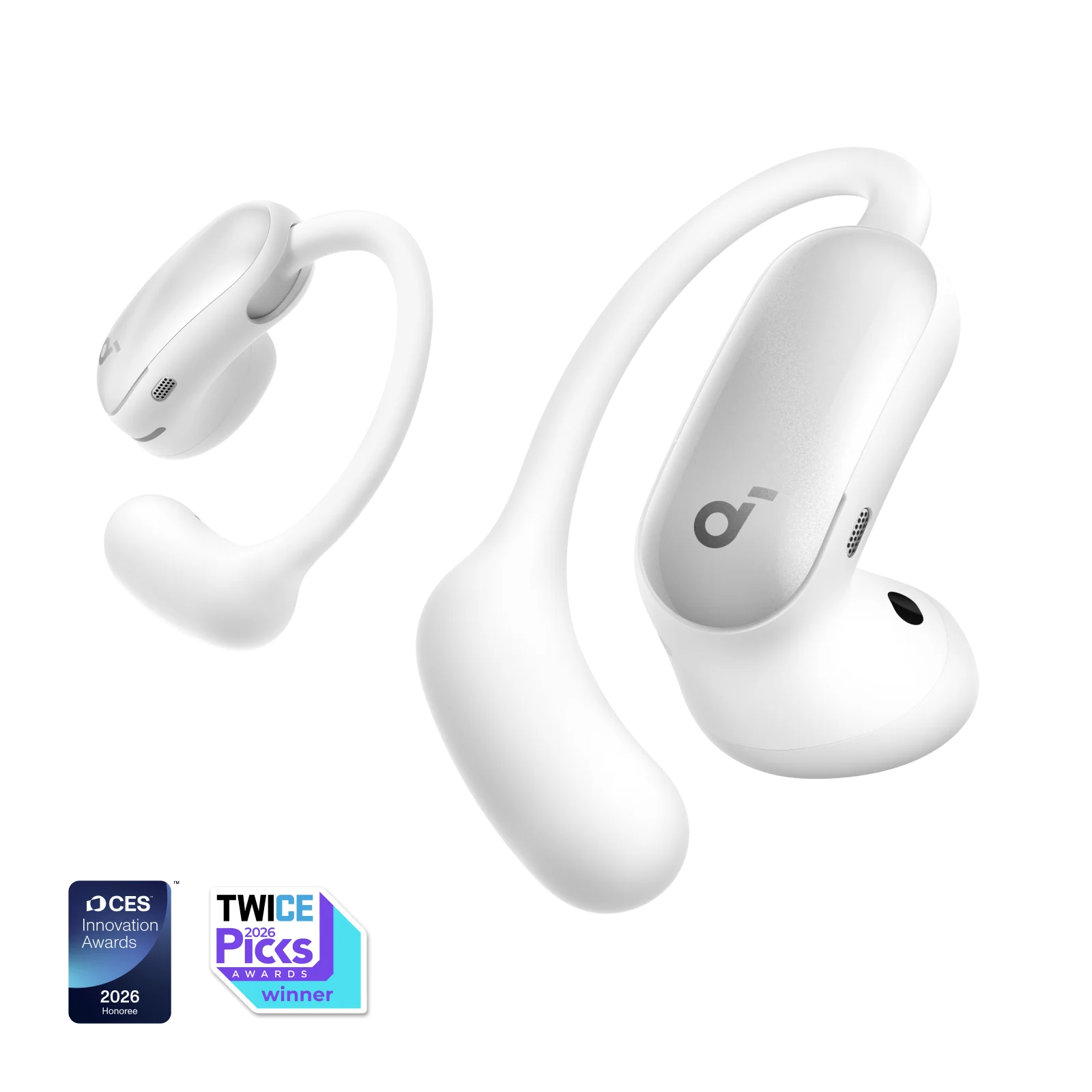 Навушники Anker SoundCore AeroFit 2 Pro Dual-Form Earbuds with Open-Ear - Gloss White (A3875W)
