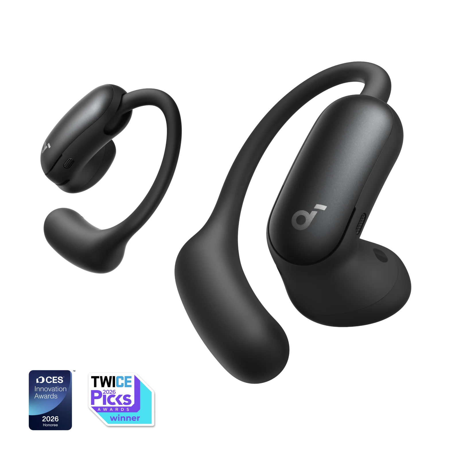 Навушники Anker SoundCore AeroFit 2 Pro Dual-Form Earbuds with Open-Ear - Matte Black (A3875B)