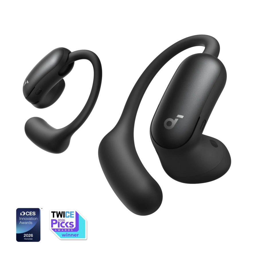 Навушники Anker SoundCore AeroFit 2 Pro Dual-Form Earbuds with Open-Ear - Matte Black (A3875G11)