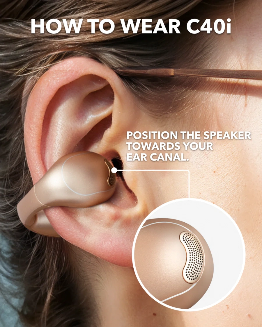 Навушники Anker SoundCore C40i Clip-On Earbuds - Golden (A3331GB1)