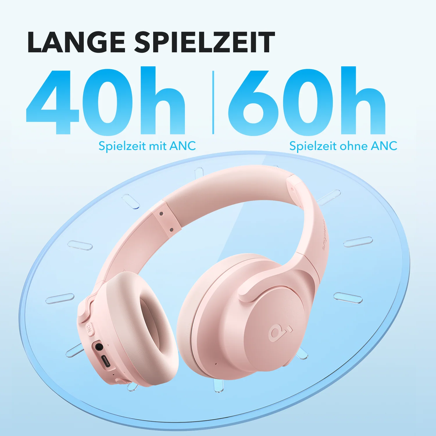 Наушники Anker SoundCore Q20i - Pink (A3004G52)