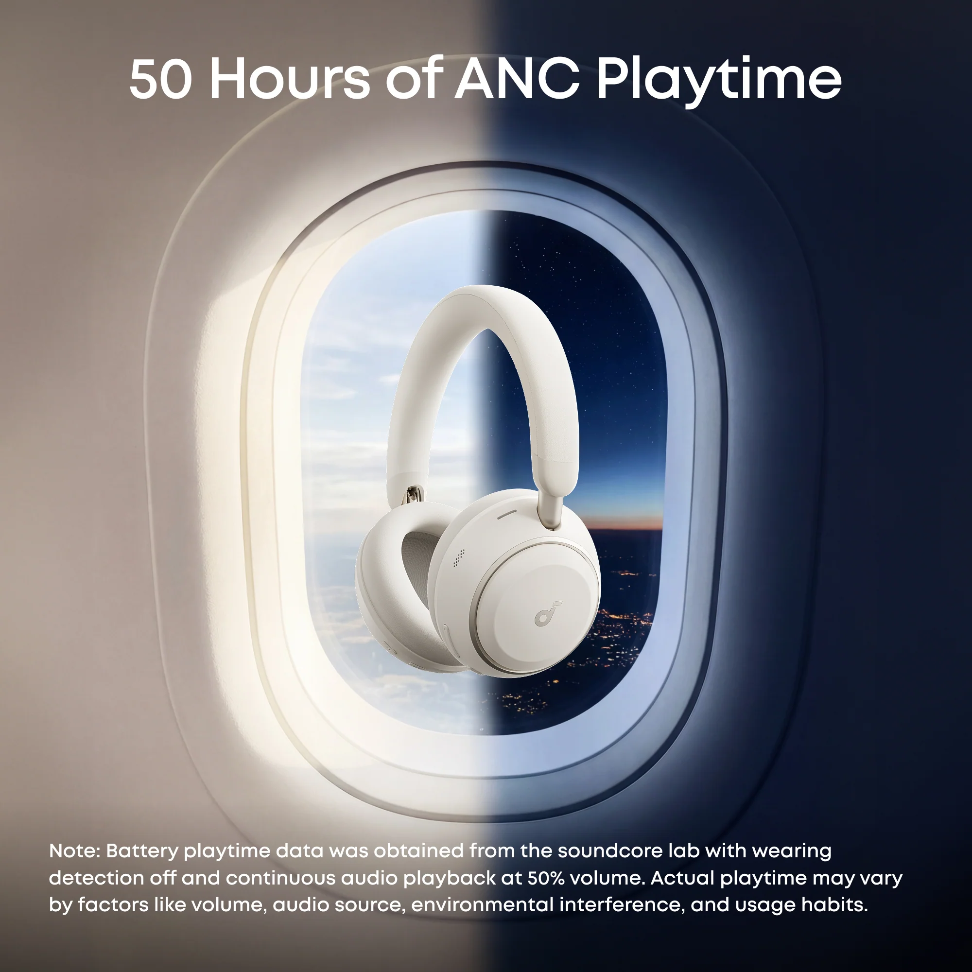 Навушники Anker SoundCore Space 2 - Linen White (D1402W)