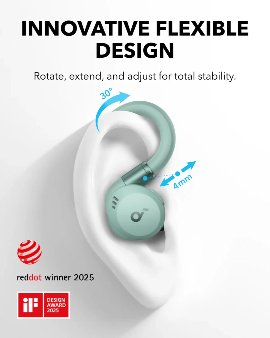 Навушники Anker SoundCore Sport X20 Earbuds with Hook - Green (A3968G61)