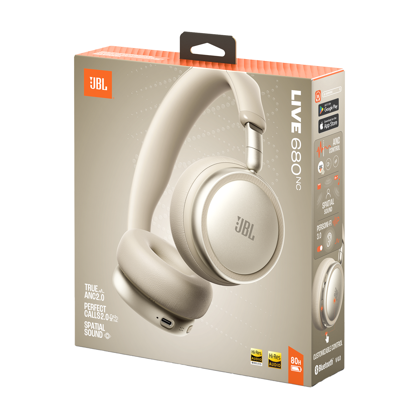 Навушники JBL Live 680NC - Champagne (JBLLIVE680NCCPG)