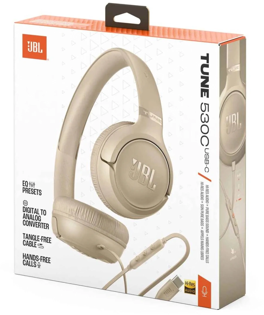 Навушники JBL Tune 530c USB-C - Beige (JBLT530CBEG)
