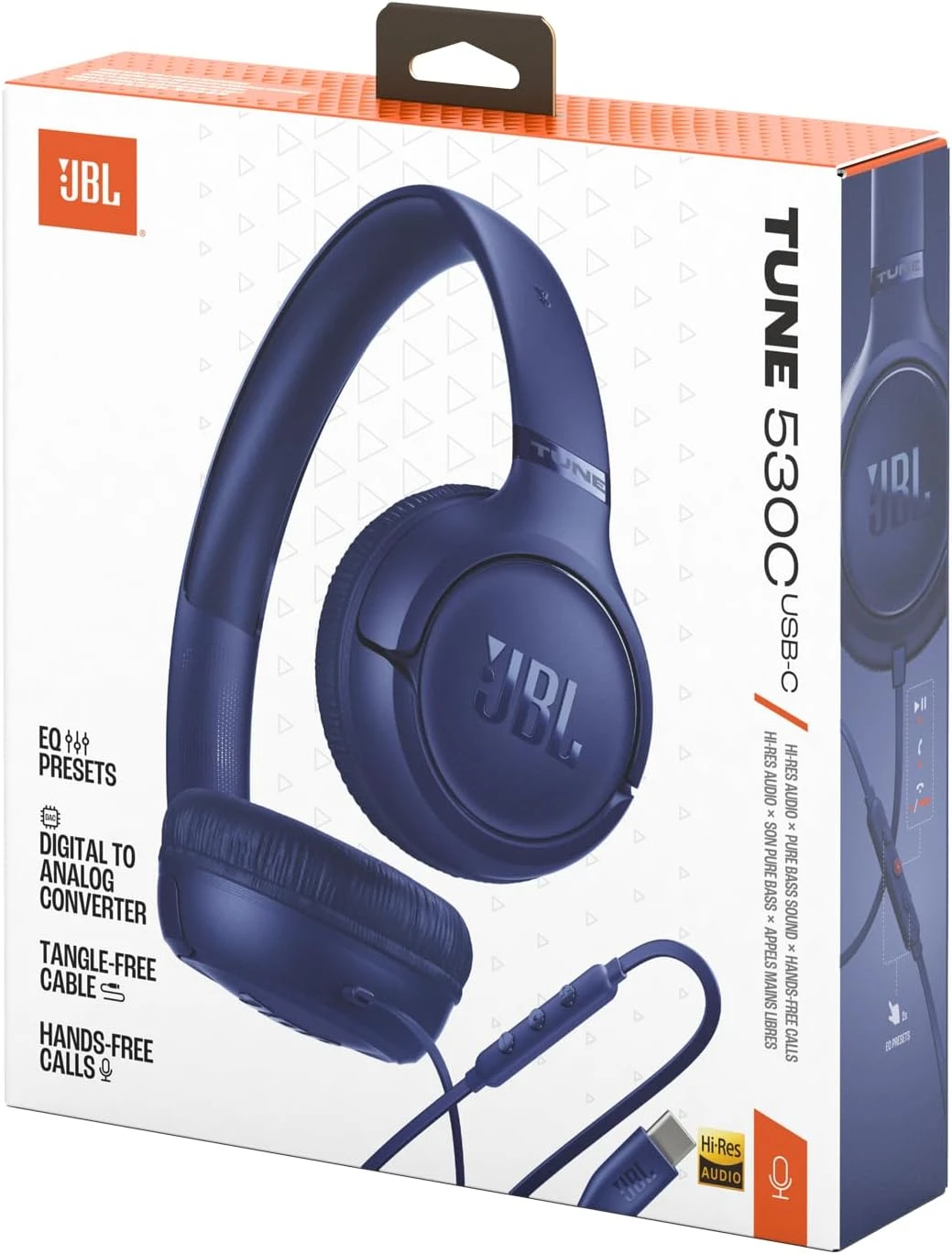 Наушники JBL Tune 530c USB-C - Blue (JBLT530CBLU)
