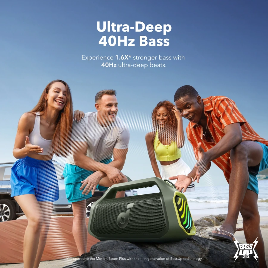 Портативная колонка Anker SoundCore Boom 2 Plus - Green (A3134061)