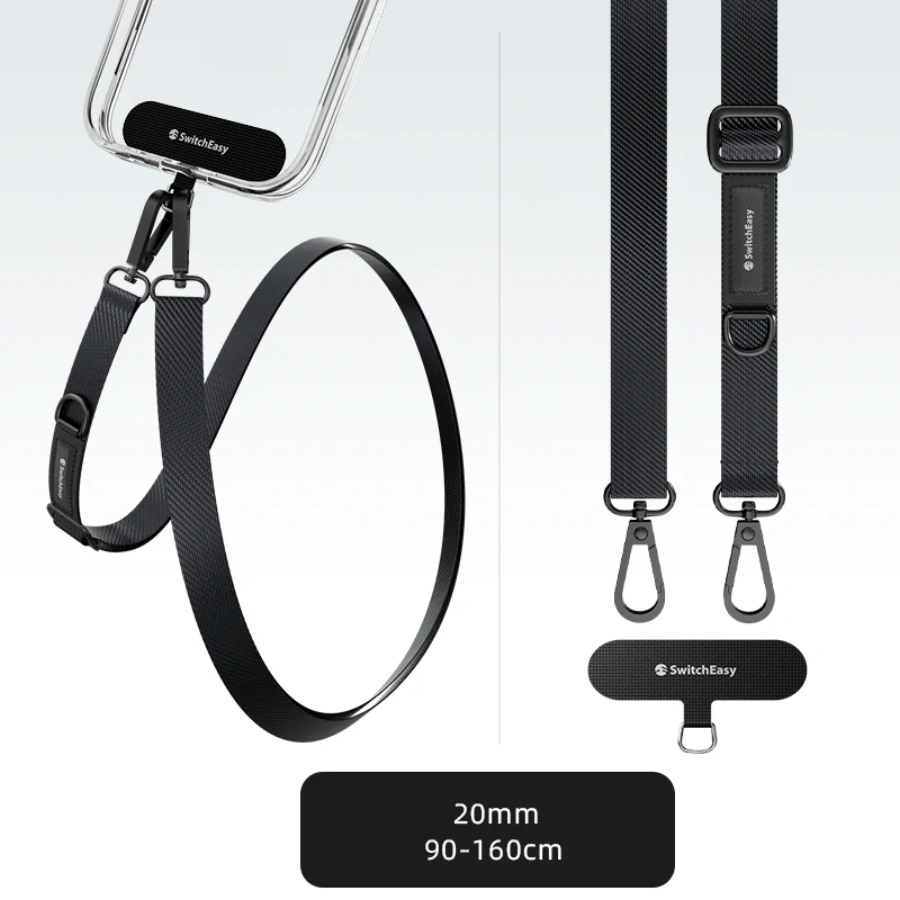 Ремінець через плече SwitchEasy with EasyStrap Card 20 мм - Dark Black (SPHIPH220DK23)