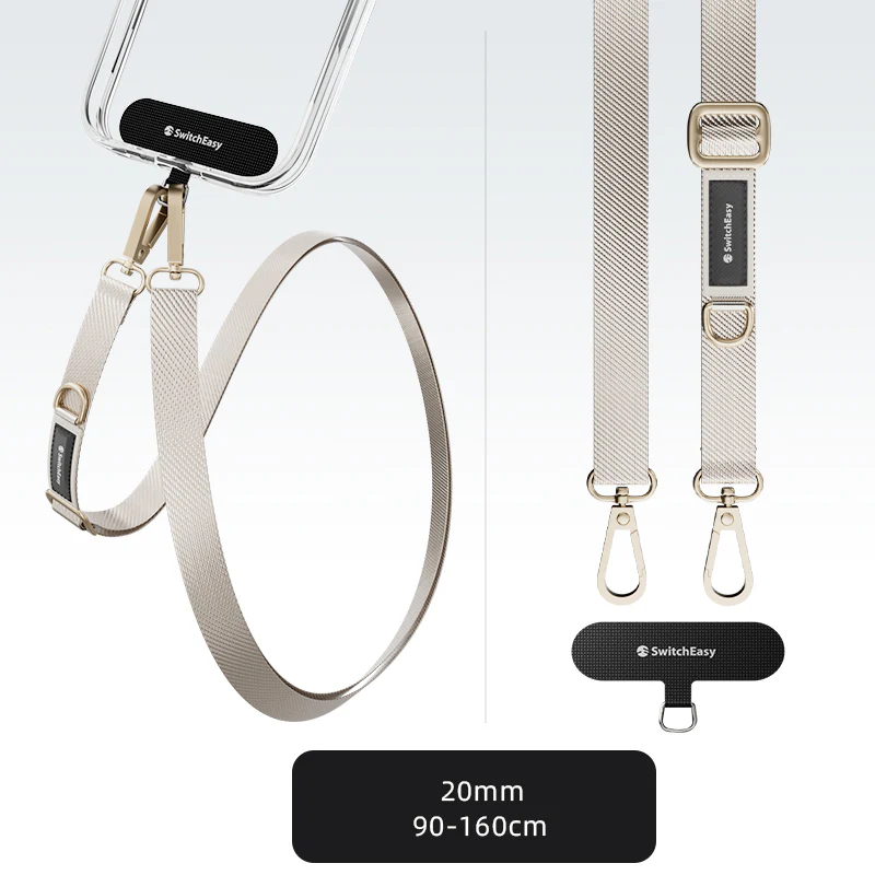Ремінець через плече SwitchEasy with EasyStrap Card 20 мм - Ice Cream White (SPHIPH220IW23)