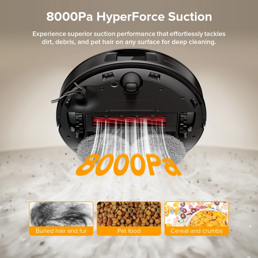 Робот-пылесос с влажной уборкой RoboRock QV 35A Robot Vacuum with Multifunctional Dock - Black (QV35A-01)