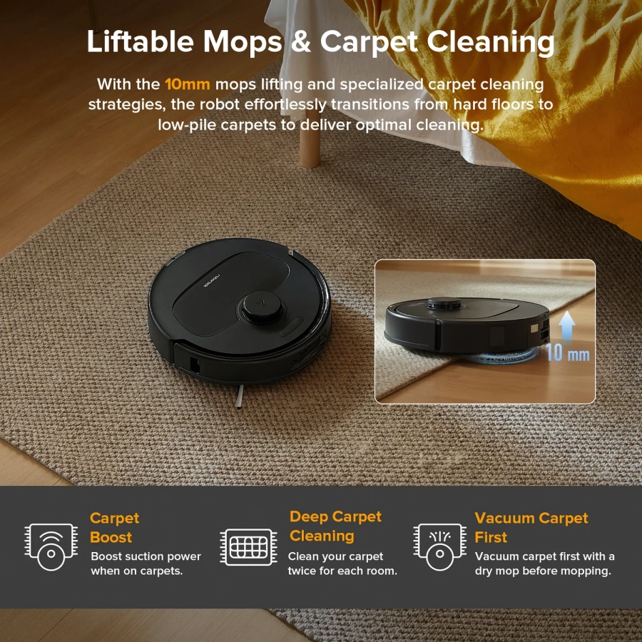 Робот-пылесос с влажной уборкой RoboRock QV 35A Robot Vacuum with Multifunctional Dock - Black (QV35A-01)