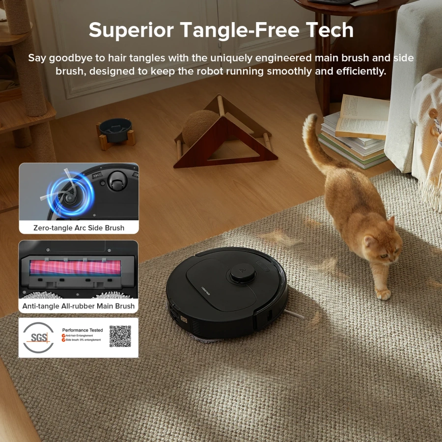 Робот-пылесос с влажной уборкой RoboRock QV 35A Robot Vacuum with Multifunctional Dock - Black (QV35A-01)