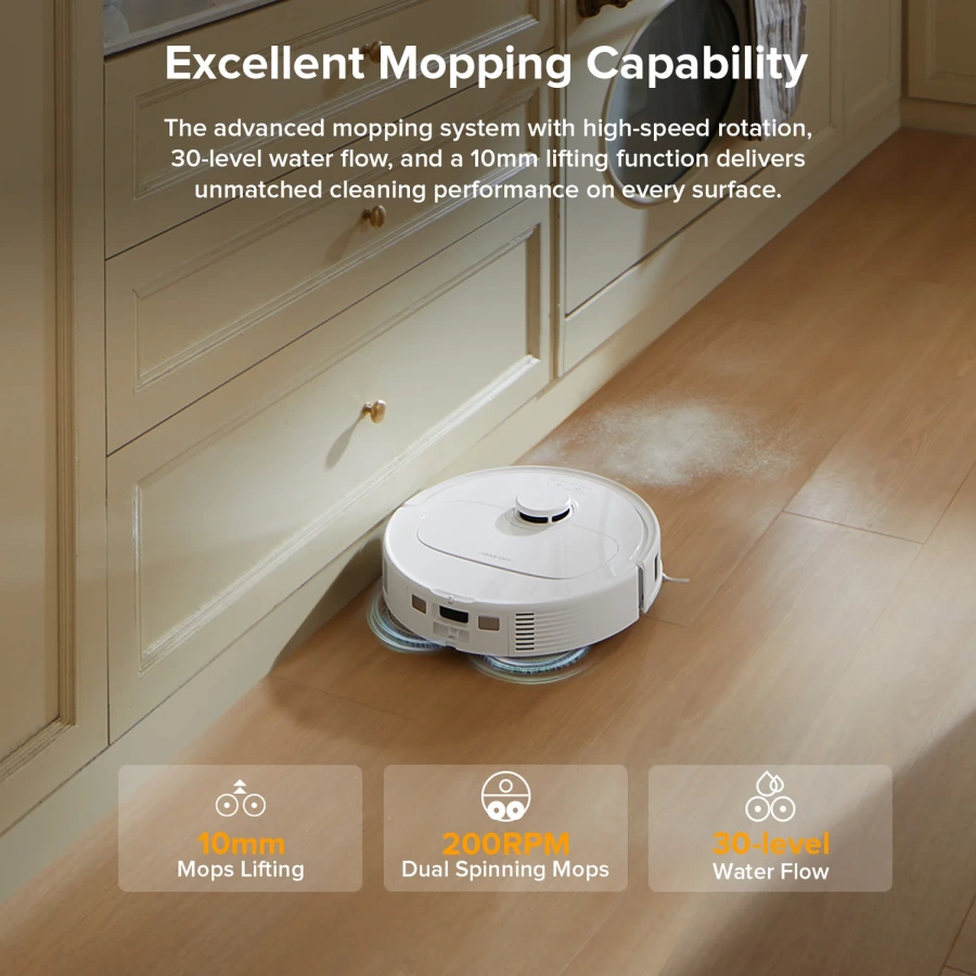 Робот-пылесос с влажной уборкой RoboRock QV 35A Robot Vacuum with Multifunctional Dock - White (QV35A-00, CE-QV35A0-P1-N)